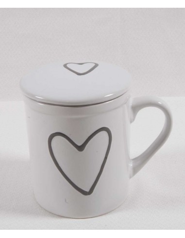 Decorated heart cup